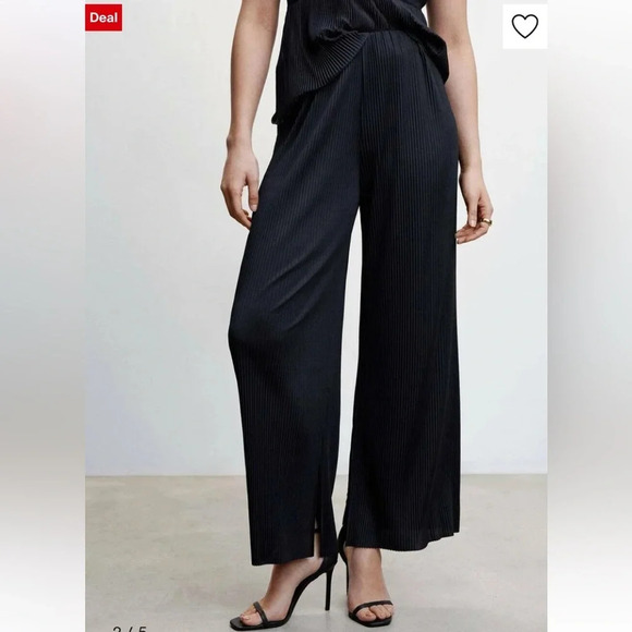 New! MNG eleni plisse trousers pants nwt 30265 - Picture 5 of 14